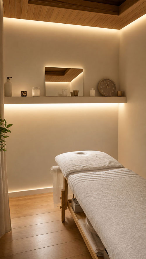 Private Thai massage treatment room at Enyo Athens