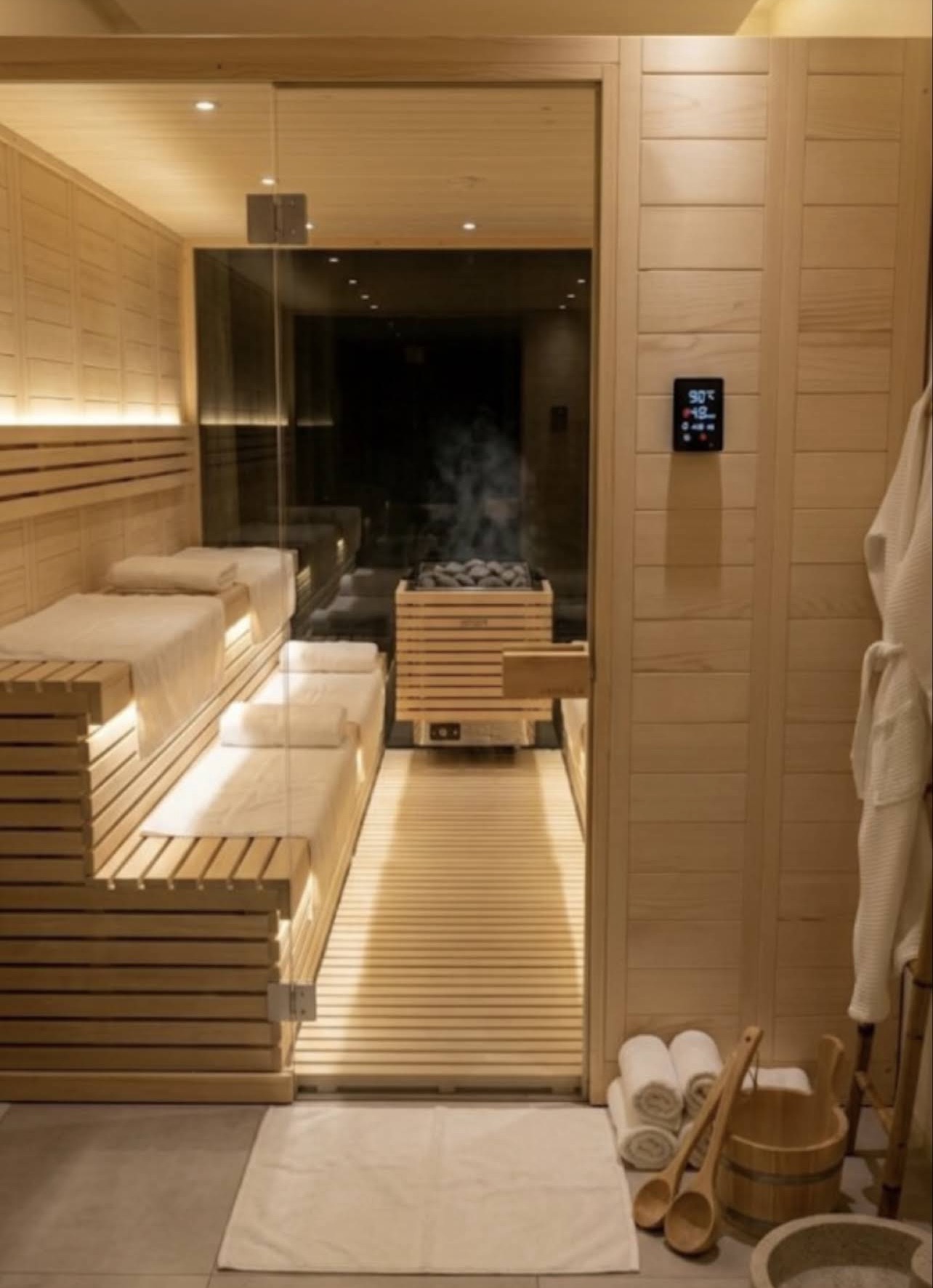 Finnish sauna at The Moment Massage Boutique
